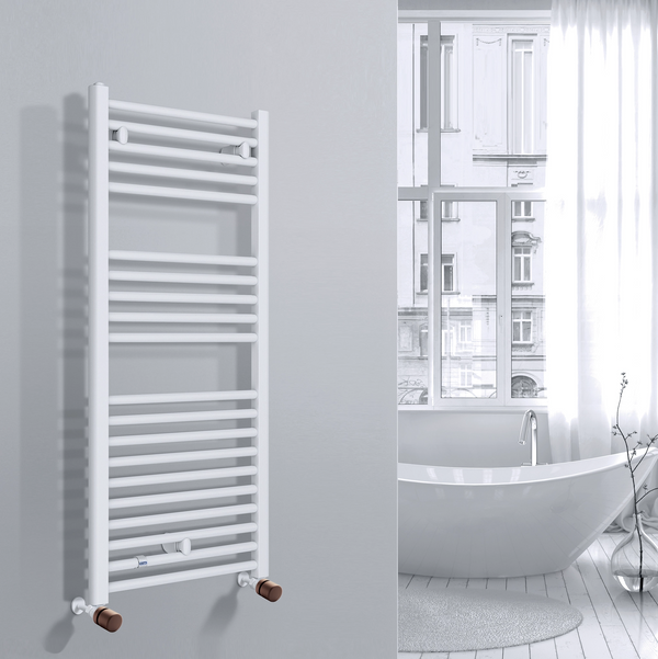 Valvola Custò colore marrone fissata a un termoarredo ad acqua