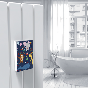 Cover per umidificatore con motivo illustrato per appeso a un termoarredo ad acqua