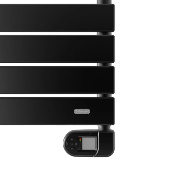 Dettaglio termostato termoarredo Marquis nero