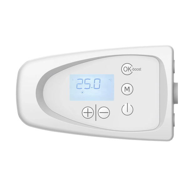 Dettaglio termostato termoarredo Doll bianco 750w