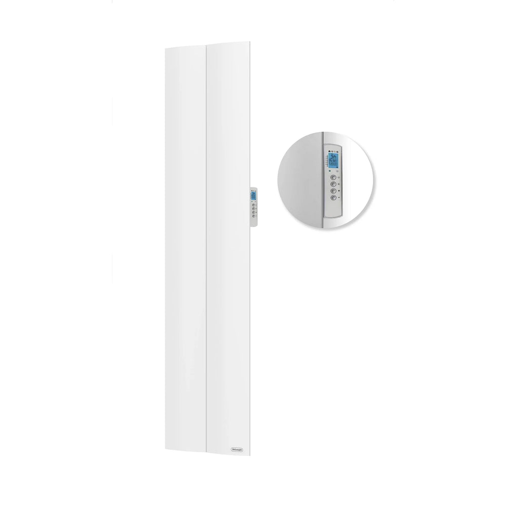 Radiatore Palace 2 elementi bianco still life e dettaglio termostato