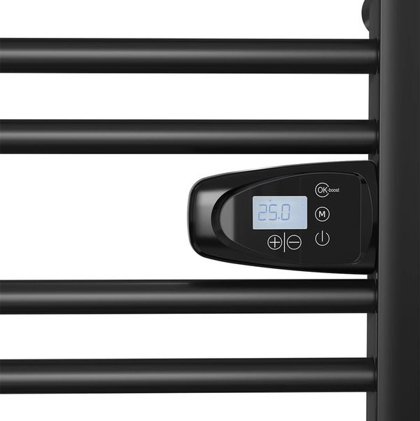 Dettaglio termostato Doll nero 500w