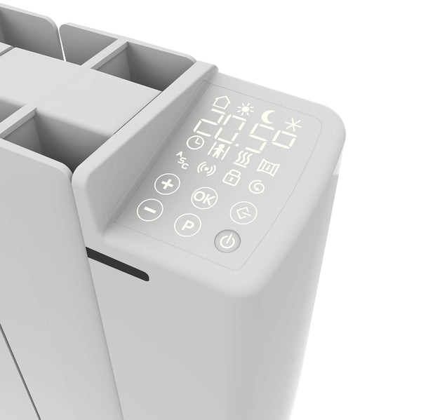 Dettaglio termostato radiatore fluido Dolce Plus bianco 1500w