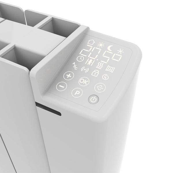 Dettaglio termostato radiatore secco Dolce Plus bianco 1000w