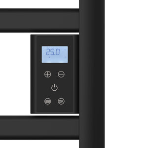 Dettaglio termostato termoarredo Barone nero