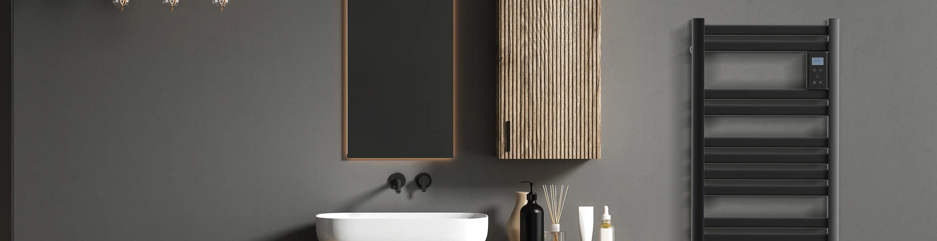 dettaglio barone nero termoarredo bagno